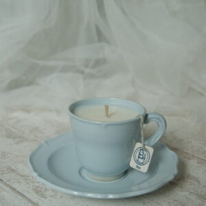 bougie senteur peche dans tasse ancienne de seconde main en france